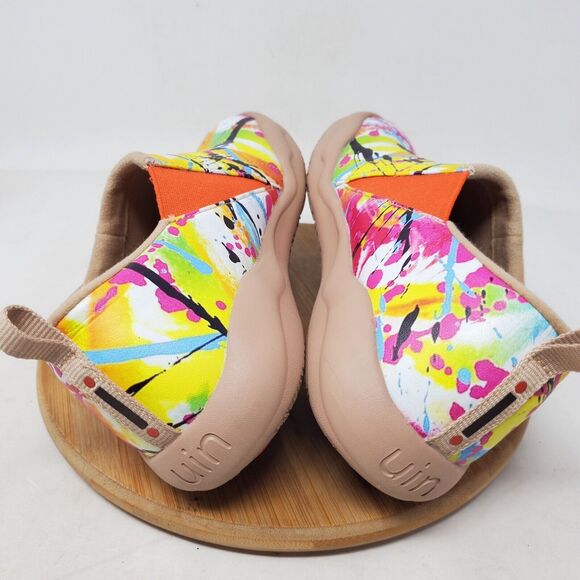 UIN Shoes Womens 5 Slip On Loafer Colorful Wearable Art Paint Splatter - Picture 8 of 12